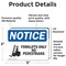 Signmission Forklifts Only No Pedestrians Sign With Symbol, 5 in W x Rectangle, Vinyl Decal OS-2PACK-NS-D-35-L-12894 - alternate 3